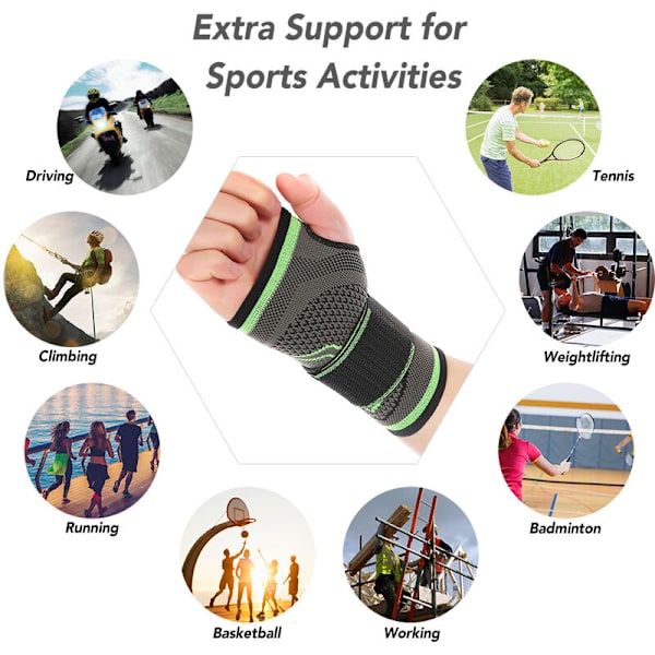 Åndbar Strikket Håndbeskytter til Udendørs Sport, Palm Guard (XL)