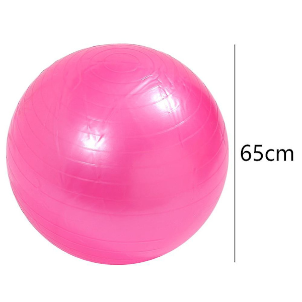 Liikuntapallo tasapainopallo pumpulla joogalle, pilatesille, venyttelylle, kuntoilulle, kotikuntosalille, harjoittelulle Pink Frosted-65Cm