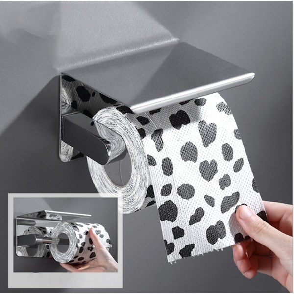 Toiletpapirholder i rustfrit stål 304 (sølv)