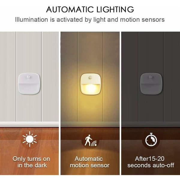 Induktionsnatlys 3 stk. Hjemmekorridorlys Smart Lille Bordlampe (1ED Tørbatteriversion)
