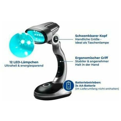 LED-lampe, trådløs - Svart