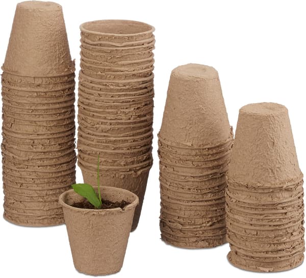 Hagepottesett, biologisk nedbrytbart, for planter, 50 stk