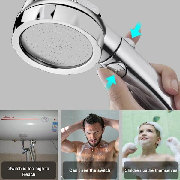 Fuld elektropletning opgradering filter kraftig sølv brusehoved tryk brusehoved filter vandoprensning opgradering filter