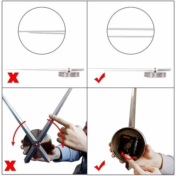 Stora Silver 3D Ramlösa Väggklocka Dekaler DIY Väggdekoration för Vardagsrum Sovrum