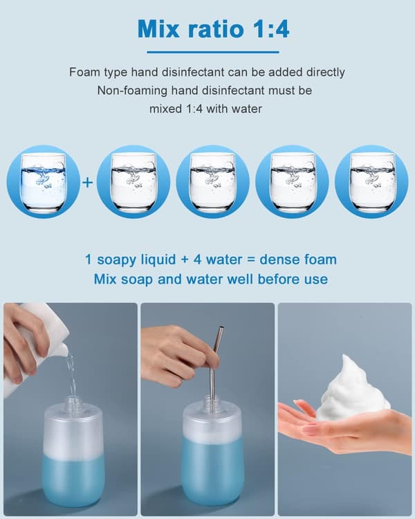 Automatisk sæbedispenser, 600 ml automatisk sæbedispenser med