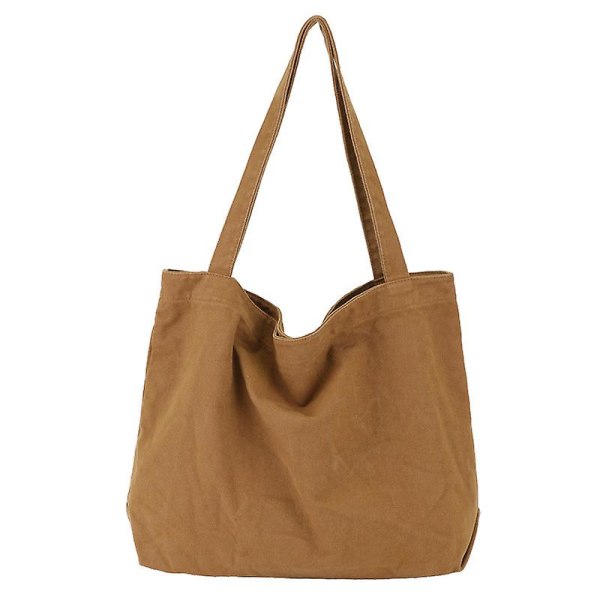 Corduroy mulepose til kvinder piger Stor genanvendelig bæreskuldertaske med inderlomme A916-426 Brown