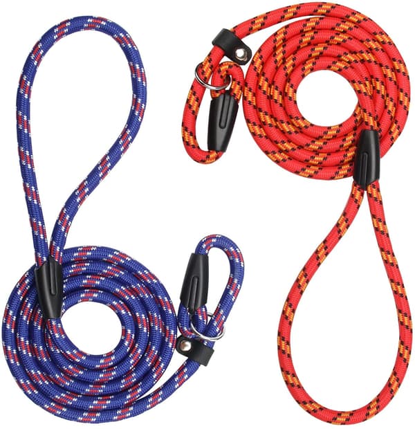 Coolrunner 2-pack Hållbara Hundkoppel med Glidande Rep, 5 fot, Hundträning