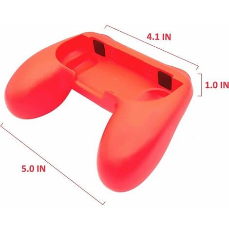 Grep som er kompatible med Joy Con for Switch & OLED-modell, Komfortable Joystick-grep - Blå og rød (2 pakker)