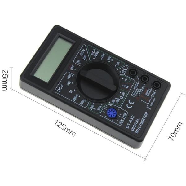 Hjemme Gul digital multimeter DT830B,