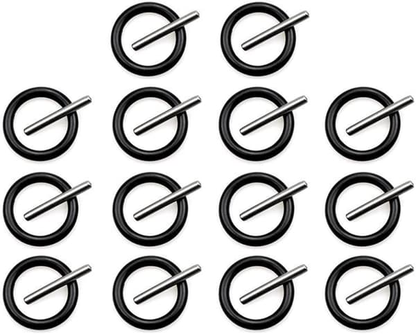 28 stk. Elektrisk Nøgle Sokkel Sikkerhedsstift Plade Hoved Stål Ring
