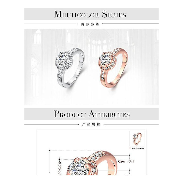 Stilige og Moderne Skinnende Enkel Ring Akr021b6