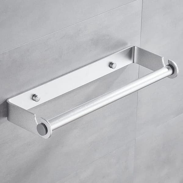 Toiletpapirholder i 304 rustfrit stål – Længde 27 cm – Selvklæbende eller skruemontering