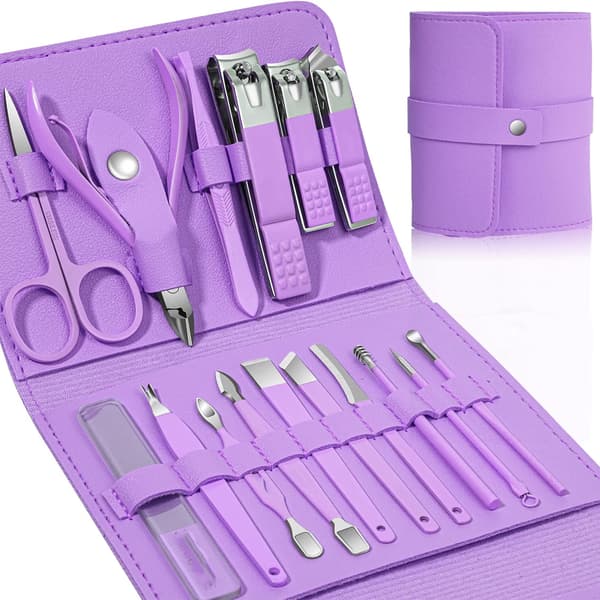 Professionelt Manicure Sæt Negleklippere Pedicure Sæt, 16 Dele