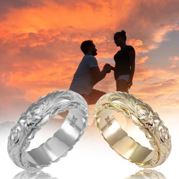 Elegant Smyckesgåva - Ring med Rosblommor i Legering för Kvinnor, Perfekt för Fest Golden US 6