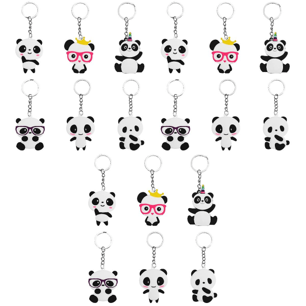 3 stk  6 stk Tegneserie Panda Nøkkelringer Nøkkelring Festgaver Henger For Barn Leke Ornament Souvenirs Gave