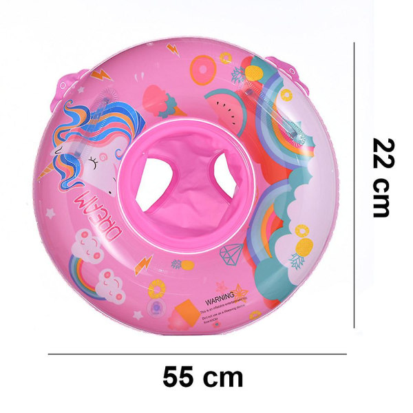 Babysvømmeflyder, oppustelig svømmering med flydesæde i 3 år-5 år børn Baby oppustelig svømmeflåd Børn taljering Inflata Pink Style 1