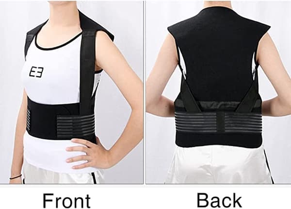 1 stycke (Svart) Självvärmande Ryggstöd Posture Corrector Spinal