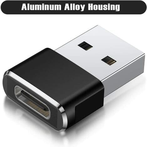 USB-C Hona till USB-A Hane Adapter 3-pack, Typ C USB-A Laddare Konvertering för Apple Watch 7, iPhone 11 12 13 Pro Max SE 3, 14