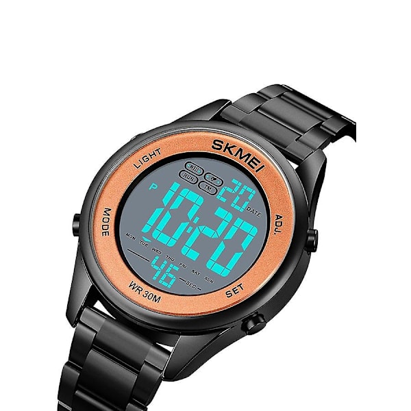 Herrar Mode Utomhus Sport Multifunktion Alarm 5 Bar Vattentät Digital Klocka 1849