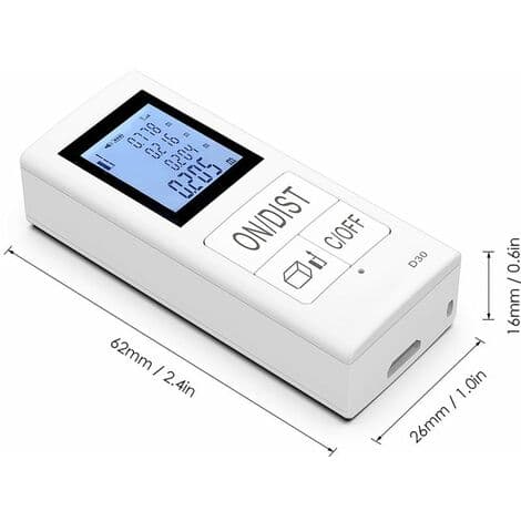 Laser afstandsmåler, USB genopladelig, 30M