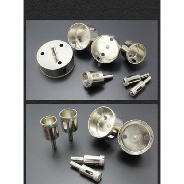 8-pack diamantbelagda kärnborr för kakel, glas, porslin, marmor (4 mm)