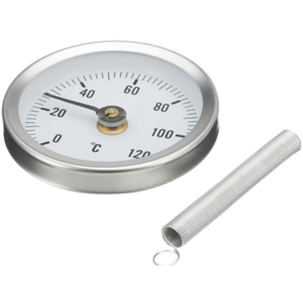 63mm 0-120° Bimetallisk temperaturrørtermometer Vanntett