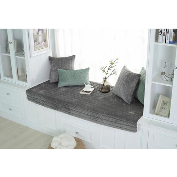 70×240 Elastisk Soffaöverdrag - Plysch Tjocknad Elastisk Soffaöverdrag för Vardagsrum, Hem (Grå)