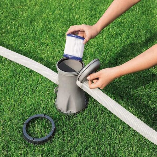 Simbassängfilterpatroner för Bestway VI för Lay-Z-Spa Miami, Set med 4 filter, Simbassängrengöringsfilter Filt