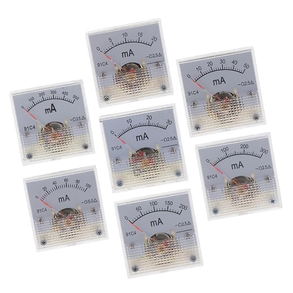 DC Amperemeter Analog Panel Meter Ampere Meter Strömmätare Pekartyp 4,3 x 4,3 x 3,5cm 0-20mA