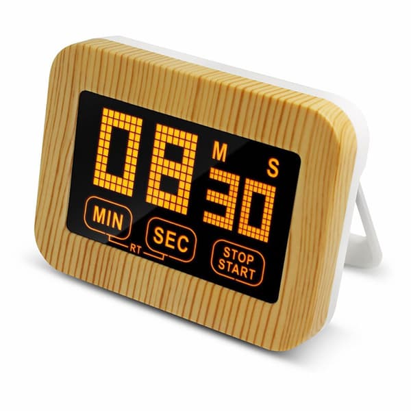 Upplyst Köktimer, Magnetisk Timer, Pekskärm Digital Timer, Kraftfull Nedräkningstimer med LCD-pekskärm, Magnetisk Timer för Kök, Sho