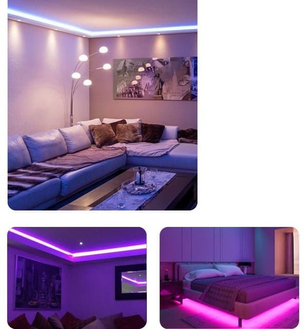 LED strip lys farverig fleksibel lysbjælke lavspændings-marquee 12V (infrarød controller + 5 meter sæt)