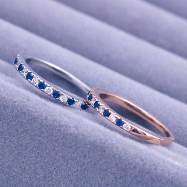 Elegant Damring i Modern Stil, Silver Effekt, Snygg Smycke för Kvinnor Rose Gold US 7 C