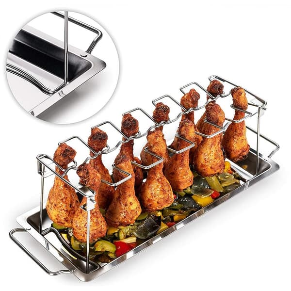 Grillgaller utan eld, rostfritt stål 3 x 35,5 x 25,5 cm