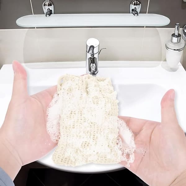 2 sæbeposer, sisal sæbebesparelsespose eksfolierende sæbepose skum