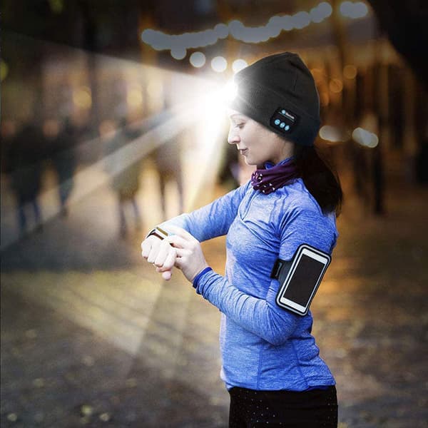 Bluetooth 5.0 Mössa för Män Kvinnor Musikmössa Pälsfodrad Vinter