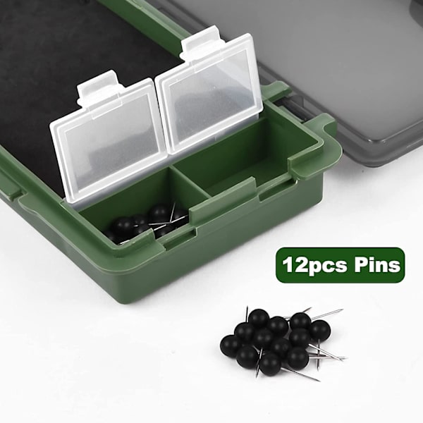 Karpfiskeri Krog Opbevaringsboks, Stiv Rigboks Med 12 Pins, Karp Fiske Line Beholder Til Karp Fiskegrej Tilbehør (stil 2)