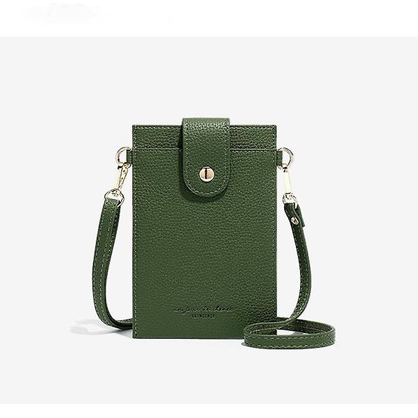 Dame Crossbody Mobiltelefon Taske Lille Skuldertaske Kortpung Satchel Pung A916-1231 Green