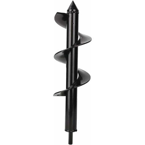 Jordbor, sekskantet skaft rustfrit stål, termisk jordbor (Dia: 8cm L: 30cm)