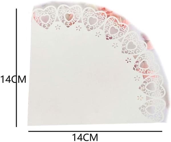 50 stykker bryllupsfeiring laser hule spredte blomster
