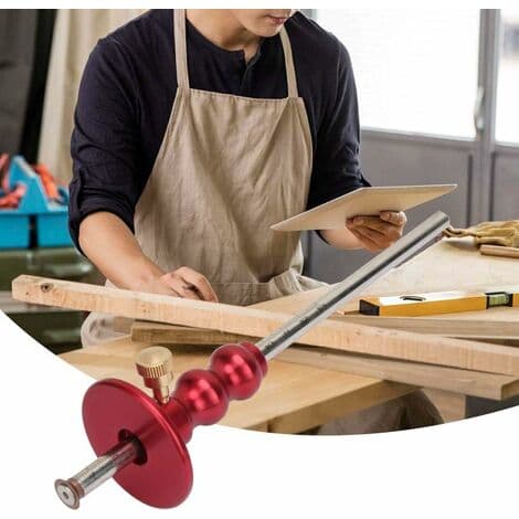 Træafmærkningsmåler - Træskriver Mortise Gauge Tool, Træhjulsmærkning (Rød)