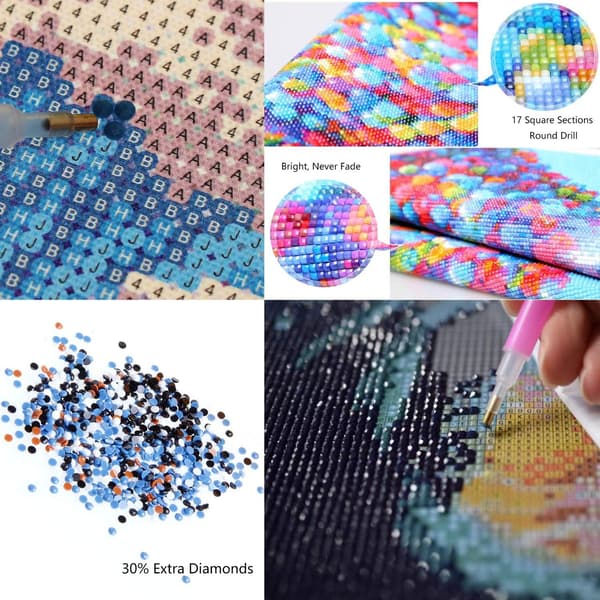 5D Diamantmalingssett, DIY Diamantmalingssett Korssting