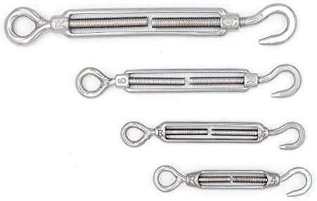 M4/M5/M6/M8 krog- og øjespænder er lavet af 304 rustfrit stål (M8CO type wire rebspænder 5 stk.)