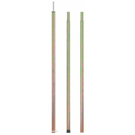Teleskopiskt tältstång, längd 170-255 cm, galvaniserat stål