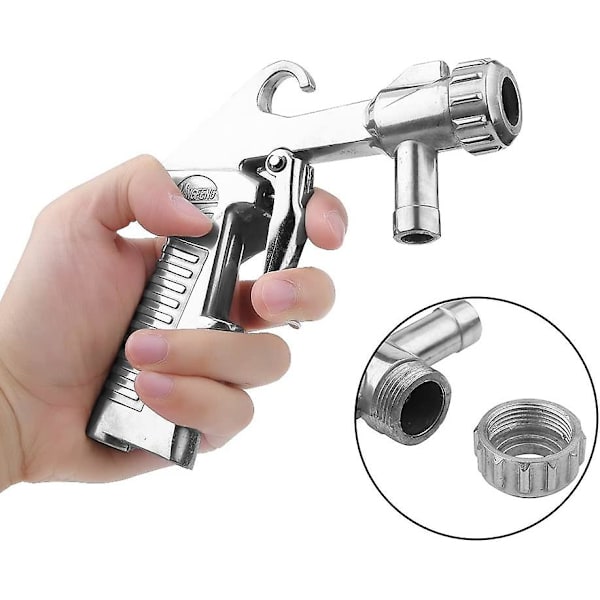 Sandblästringsset, Luftsifon Sandblästare, Gravity Feed Spraypistol med 4 Keramiska Munstycken, Abrasiv Blästring Sandblästare Matning Blast Gu