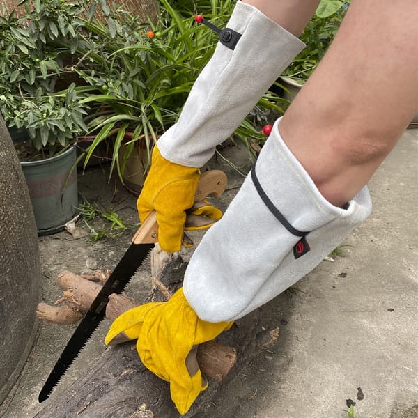 L Havehandsker til kvinder/mænd Læderarbejdshandsker - Havearbejde