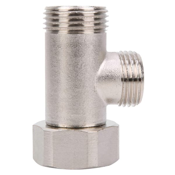 7/8 Messing T-adapter Dusjhode Tre-koblingsventil For Toalett Dusjhode Omledningsventil