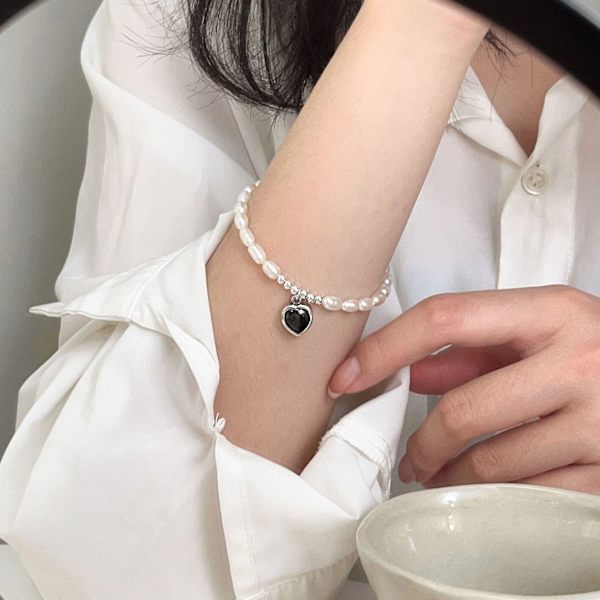 Armband 925 Silver Smycken Hjärta Stud Mode Smycken Ac8169 C305