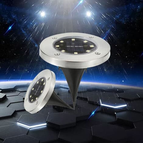 Solcelled underjordisk lys 4led solcelle ganglys solcelle plænelys hvidt lys