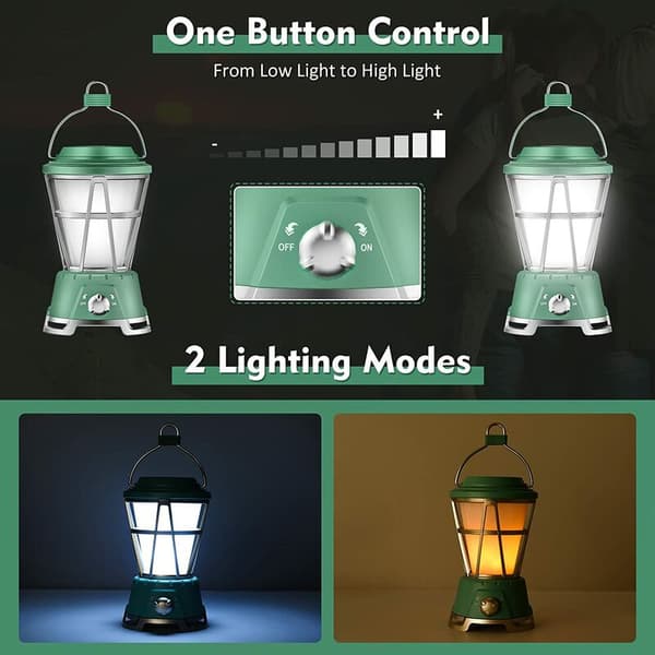 Solar LED-campinglys, USB oppladbare og batteridrevne campinglys, campingutstyr for camping, fiske,