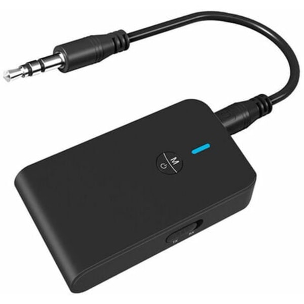 2-i-1 Bluetooth 5.0 Sender og Mottaker, Bluetooth Mottaker med Samtale, Svart